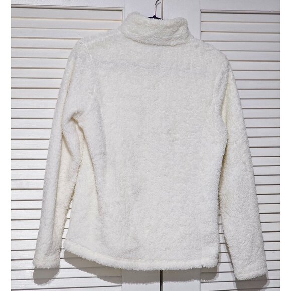 Patagonia Women's Ivory Sherpa Fleece 1/4 Zip Pullover Size Medium 2205 - Picture 12 of 14